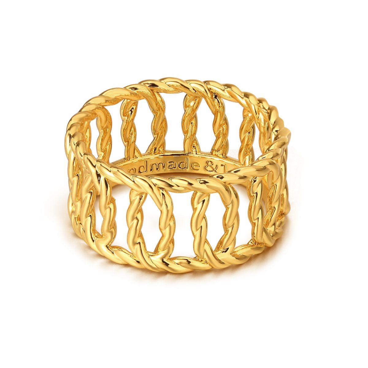 11MM Twisted Stack Hollow Ring