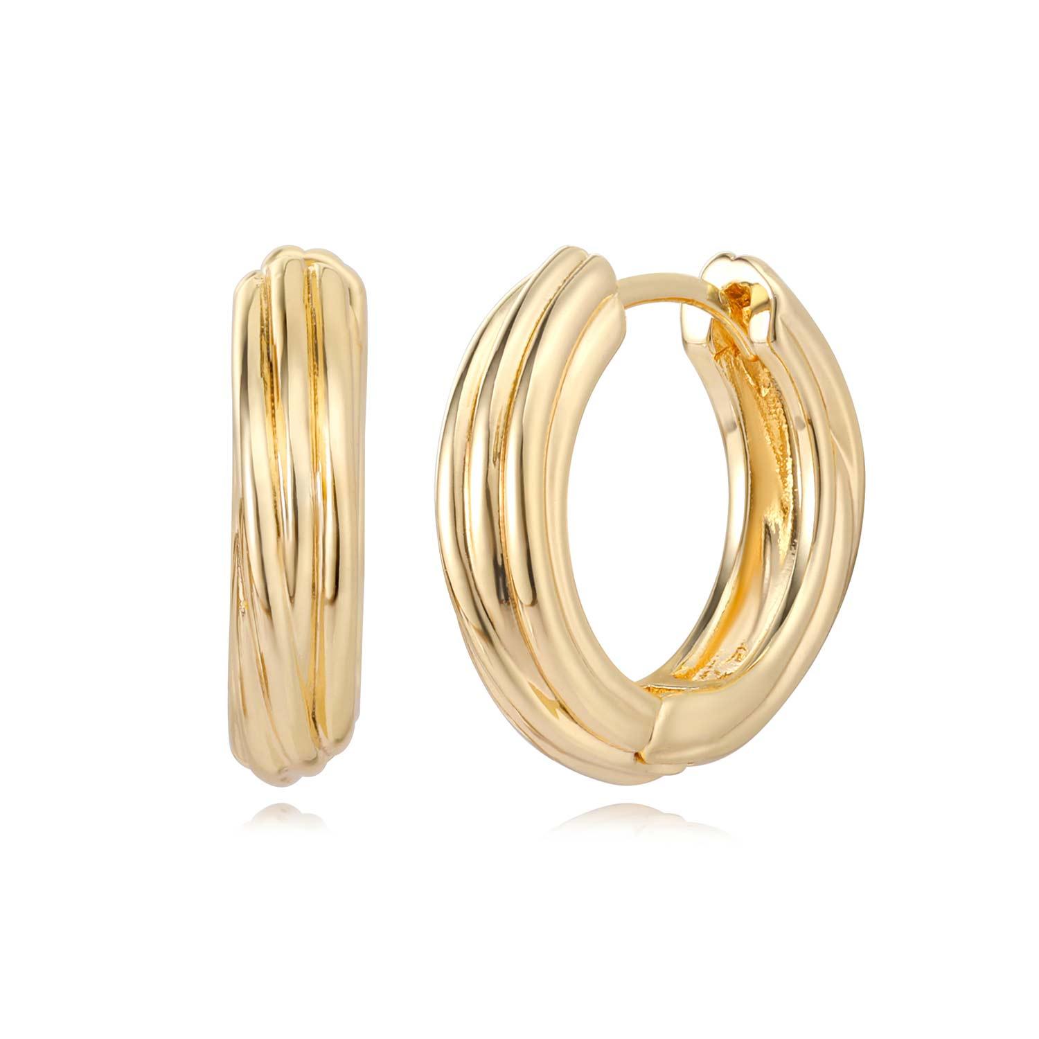 Chunky Twisted Hoop Earrings