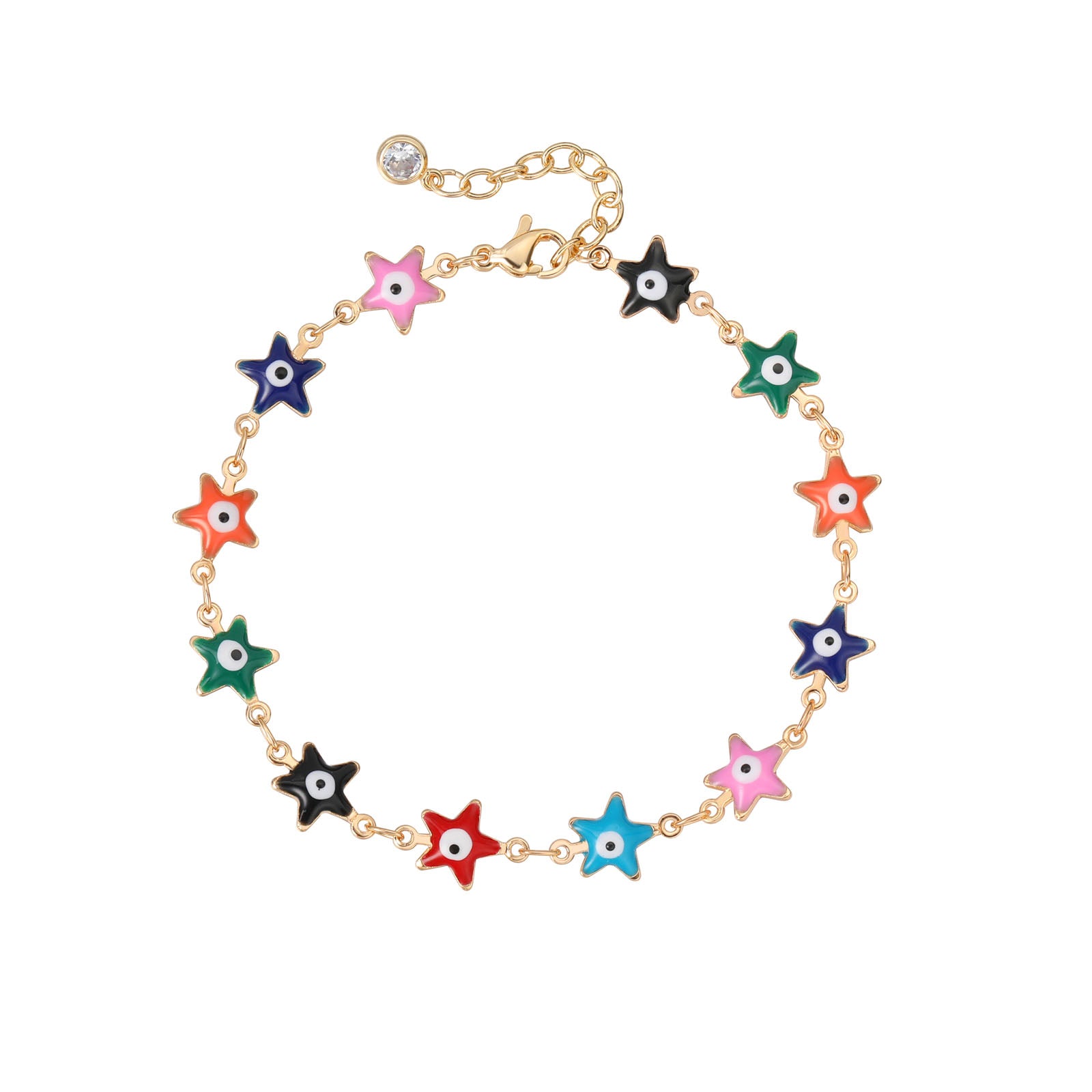 14K_Gold_Evil_Eye_Bracelet_with_Star_Charm_Minimalist_Style