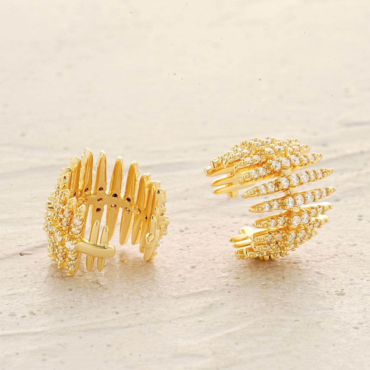 Fishbone CZ Ear Cuff