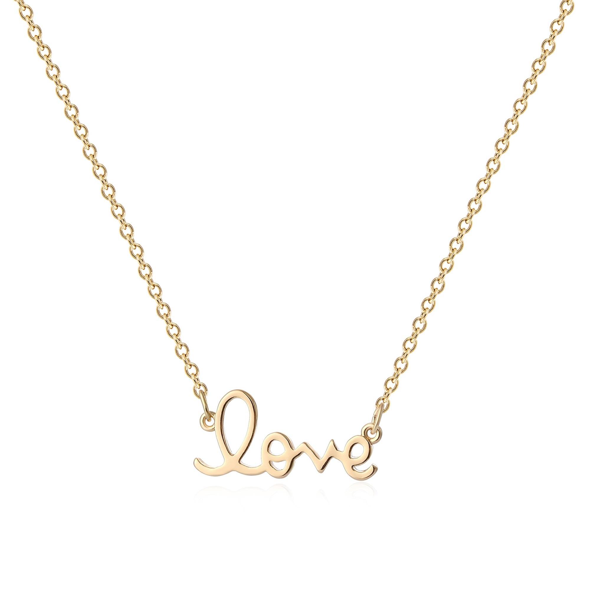 Gold Love Pendant Necklace