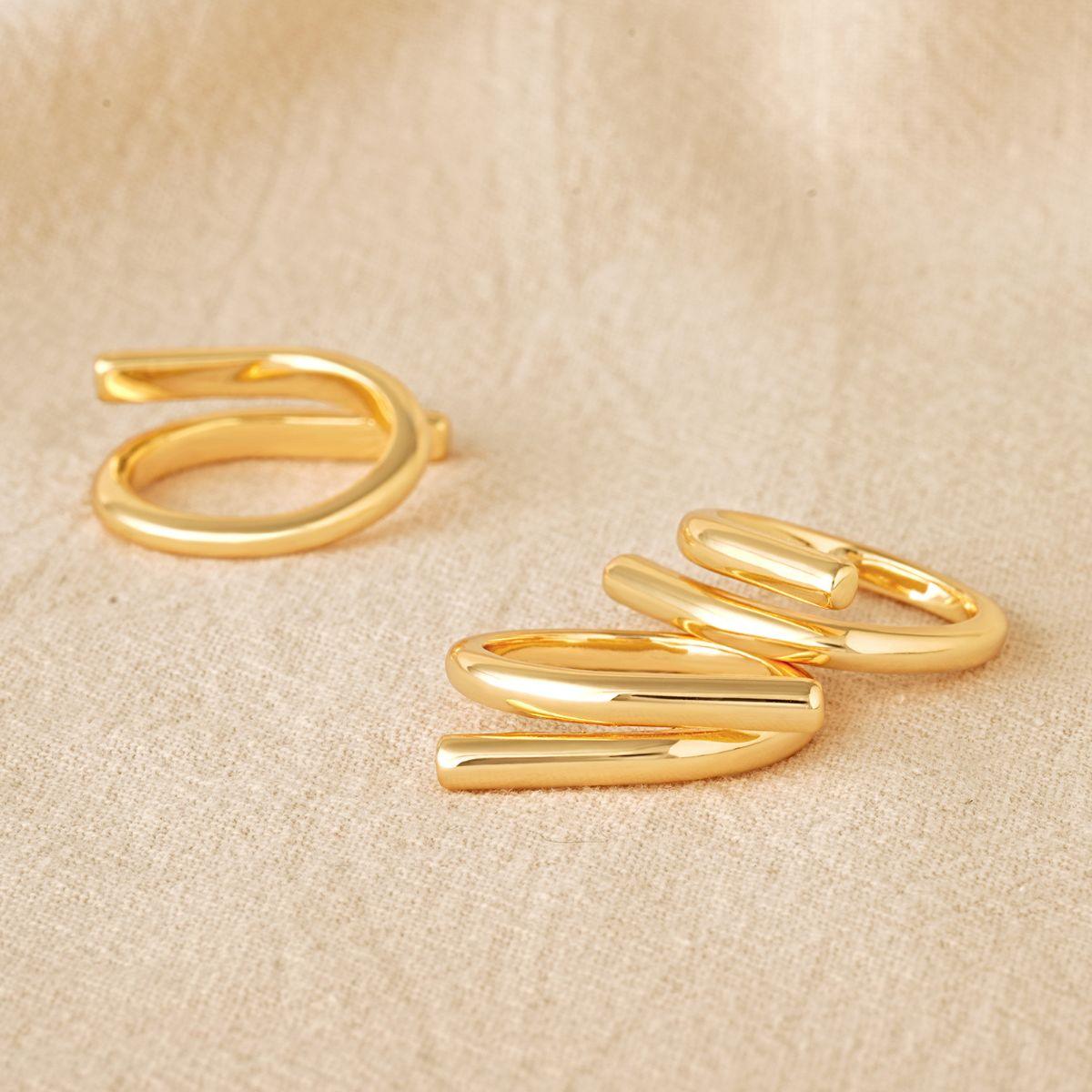 Open Wrap Double Line Ring