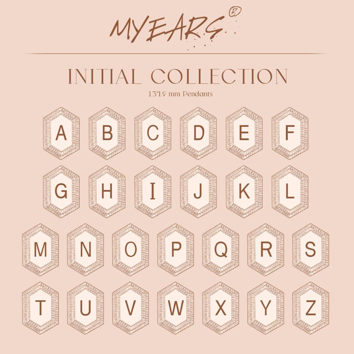 Gold Snake Chain Initial Pendant Necklace