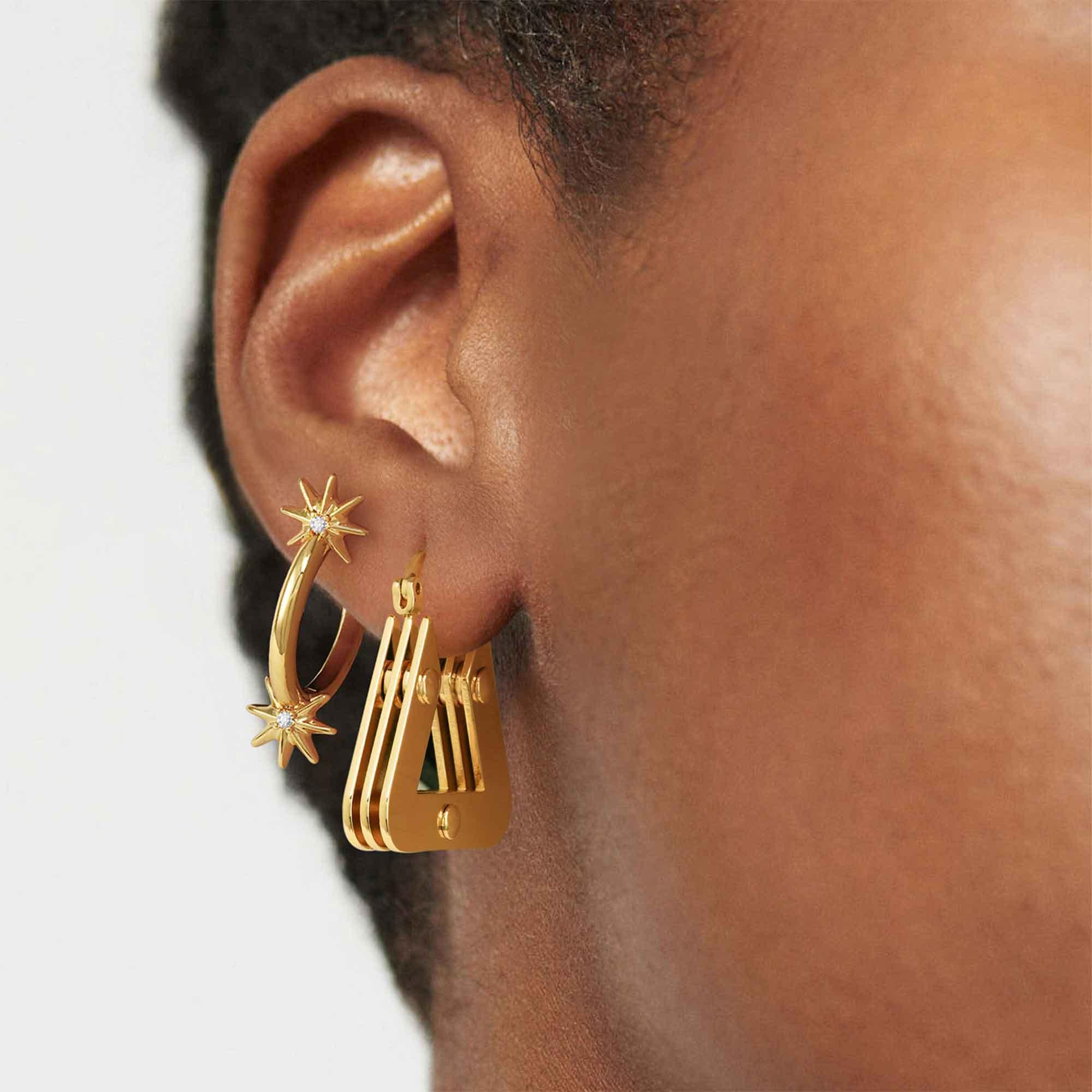 Gold Geometric Hoop Earrings