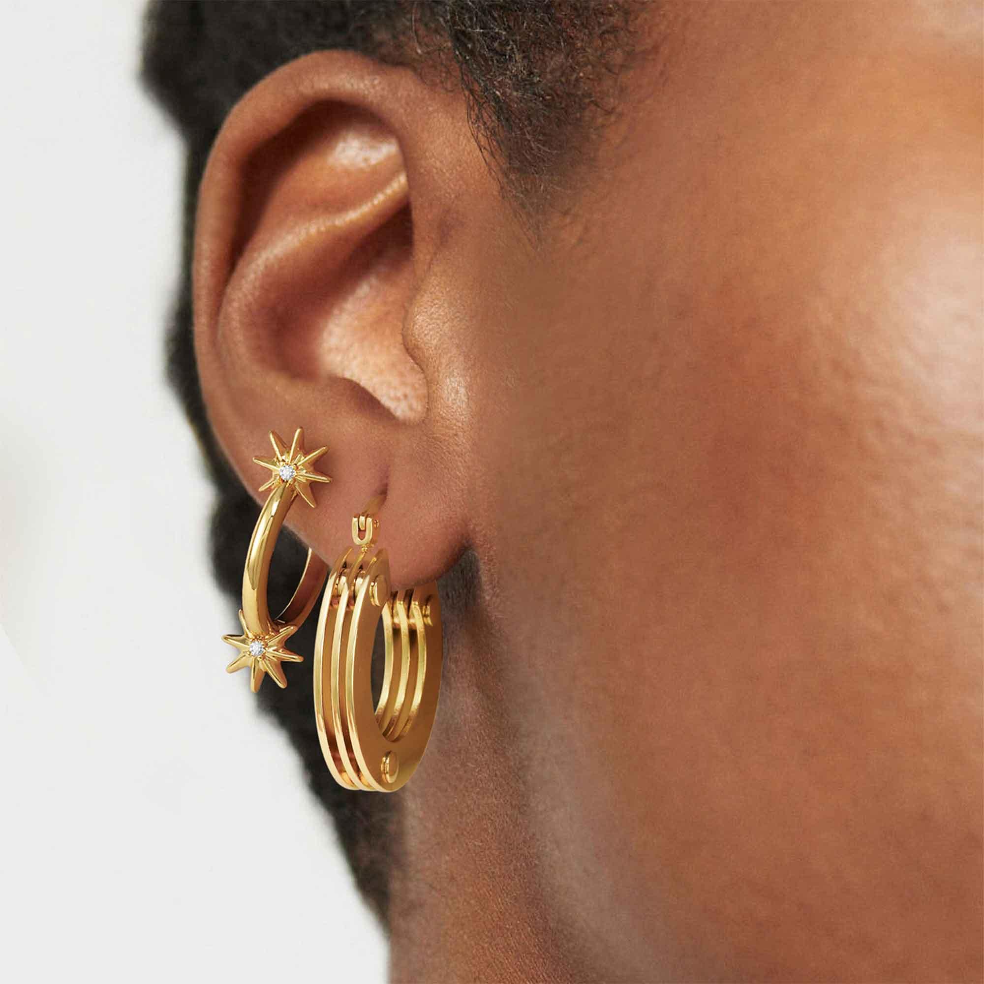Gold Geometric Hoop Earrings