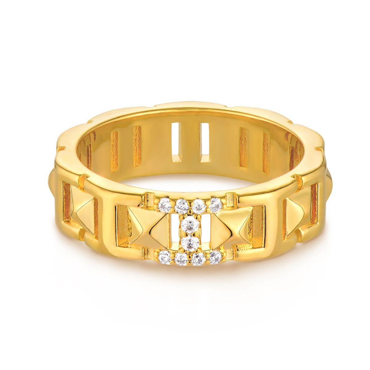 6MM Cubic Zirconia Pyramid Ring