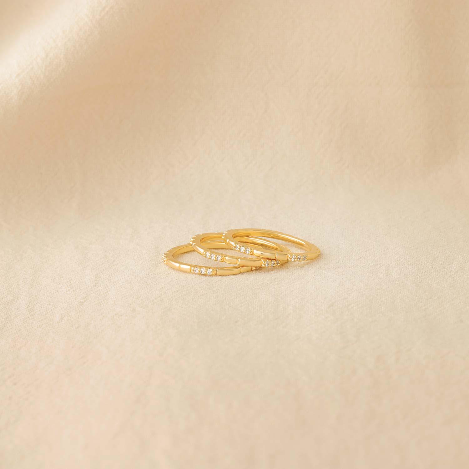 Ultra Thin CZ Bar Station Ring