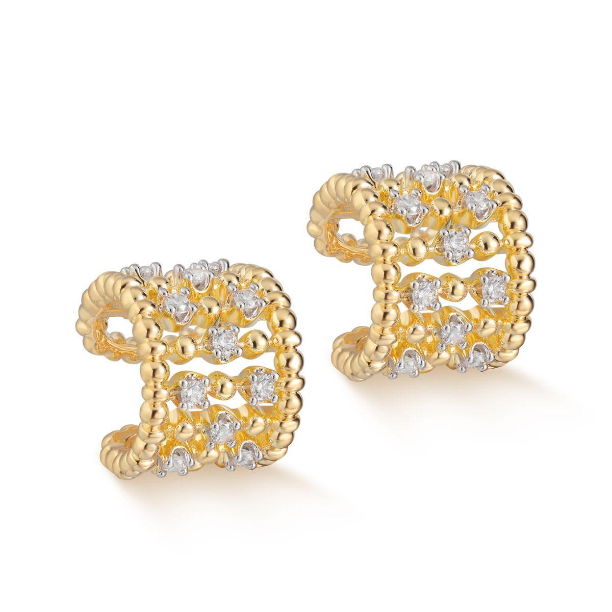 Beaded Chain Hollow Ear Cuff