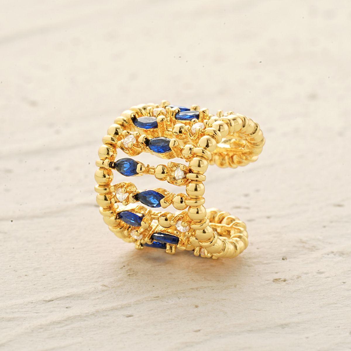 Beaded Chain Ear Cuff