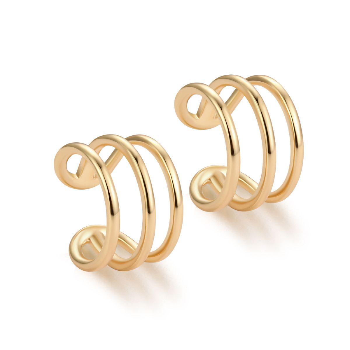 Triple Hoop Ear Cuffs