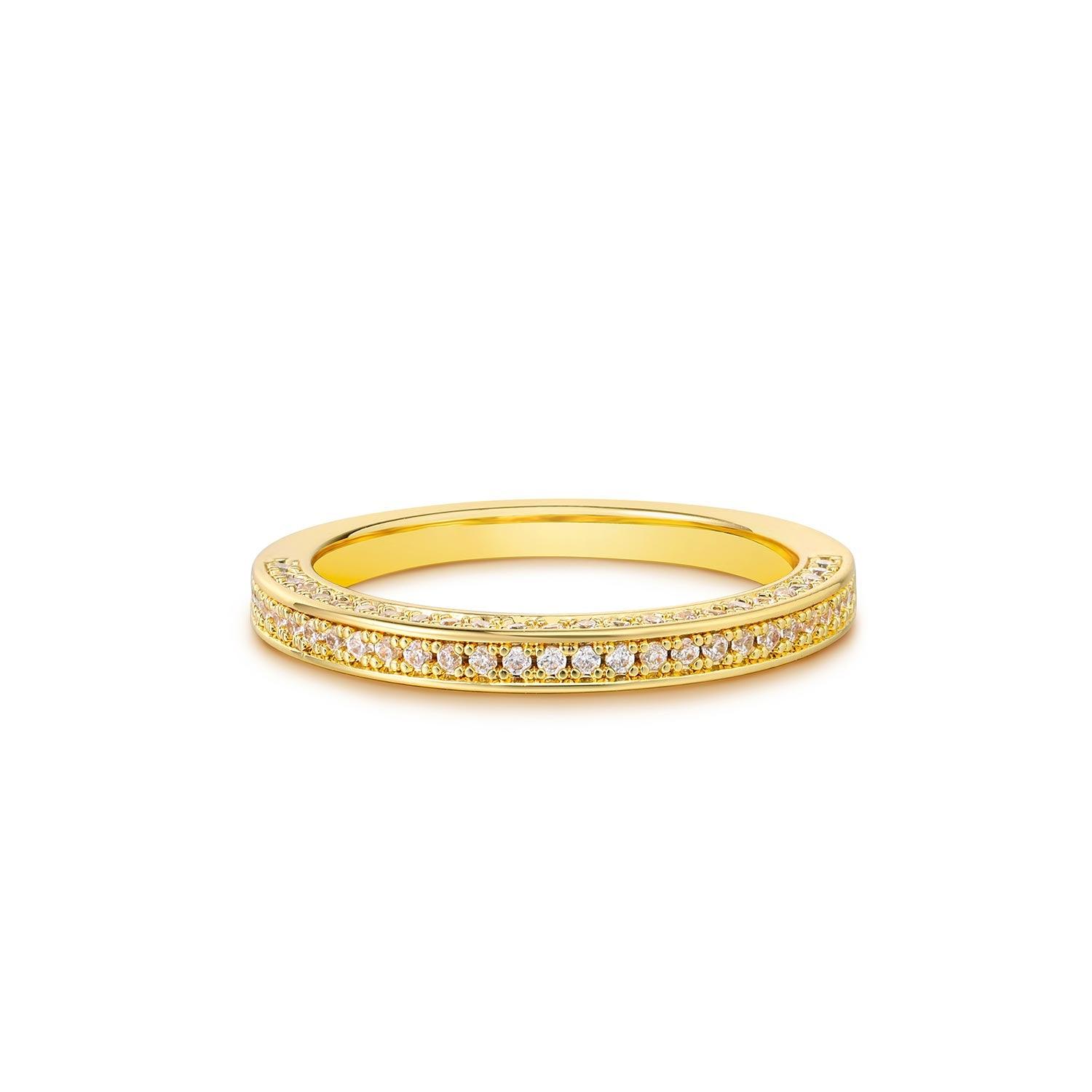 アクセサリー GDC Diamond Memory Ring (Zirconia / Gold Amazon.com: Men's Simulated Diamond Band Micropave Mens