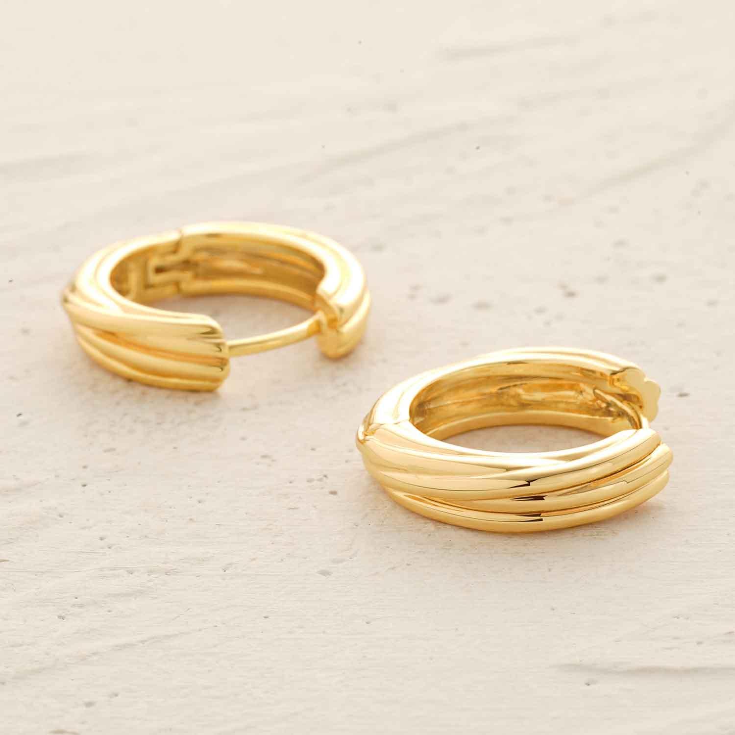 Chunky Twisted Hoop Earrings