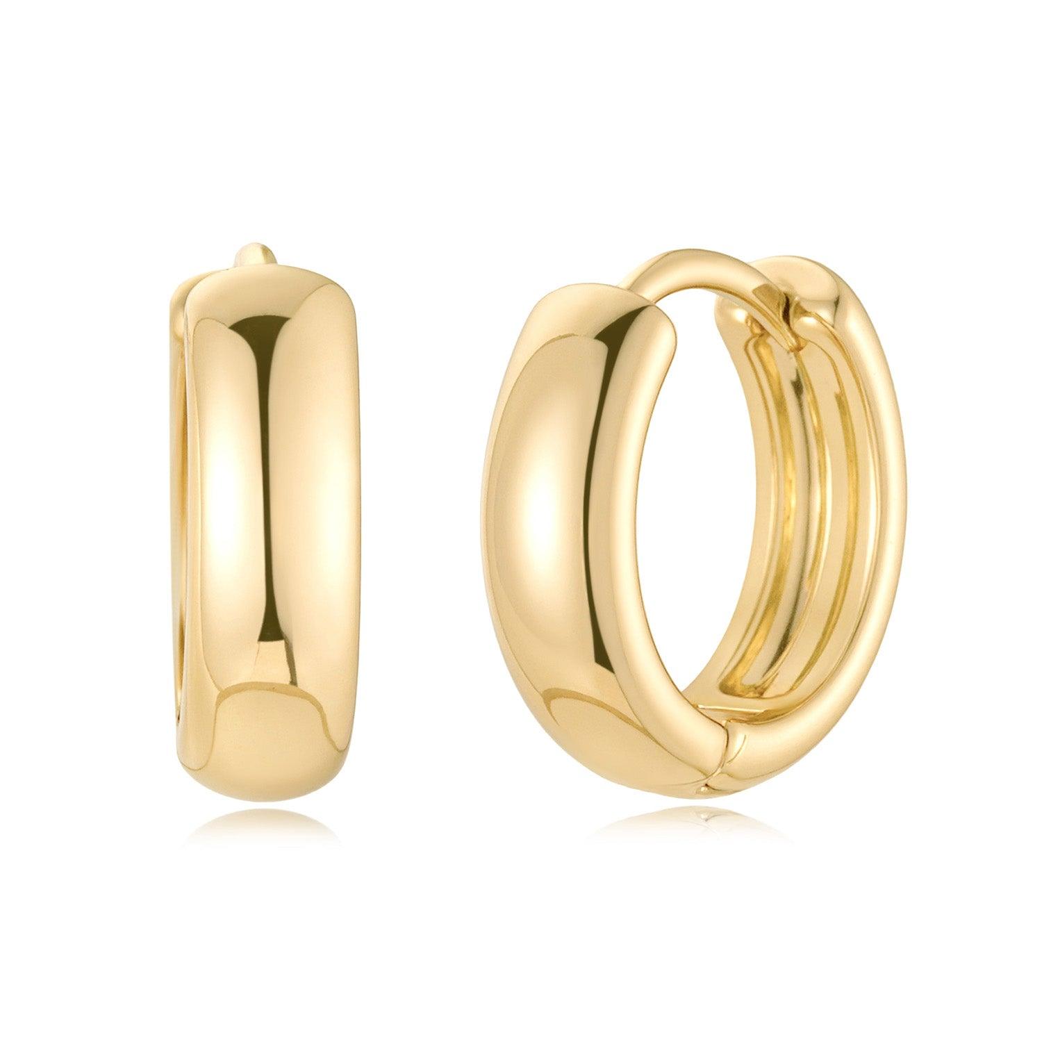 Dome Polished Hoop Earrings