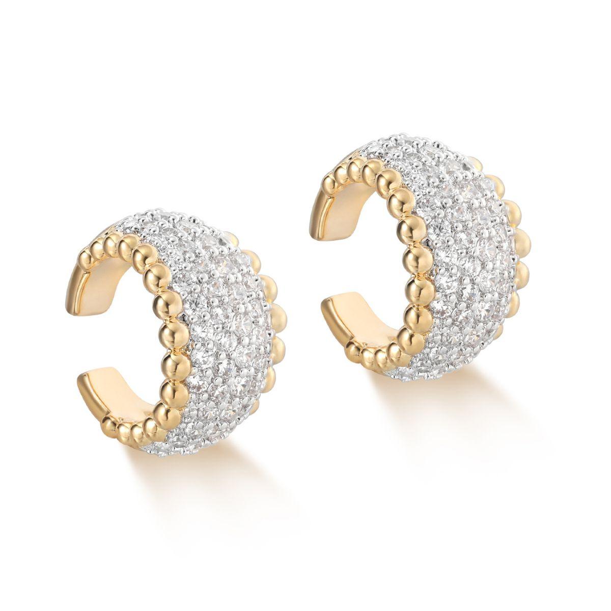 Beaded Dome Pave Ear Cuff