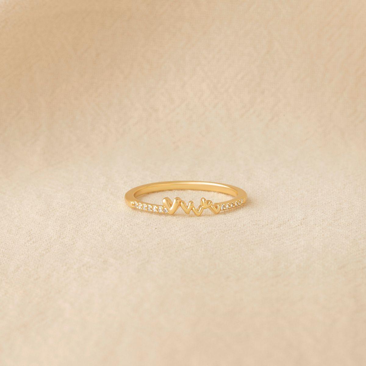 Cubic Zirconia Heart Stack Ring