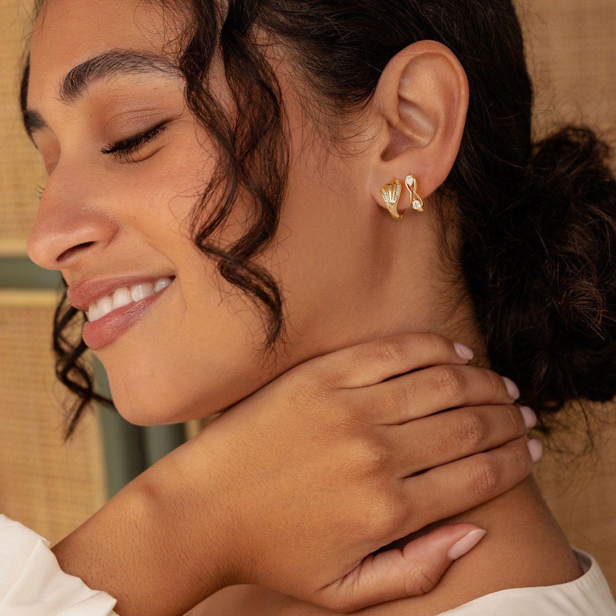 Cubic Zirconia Mermaid Tail Earrings