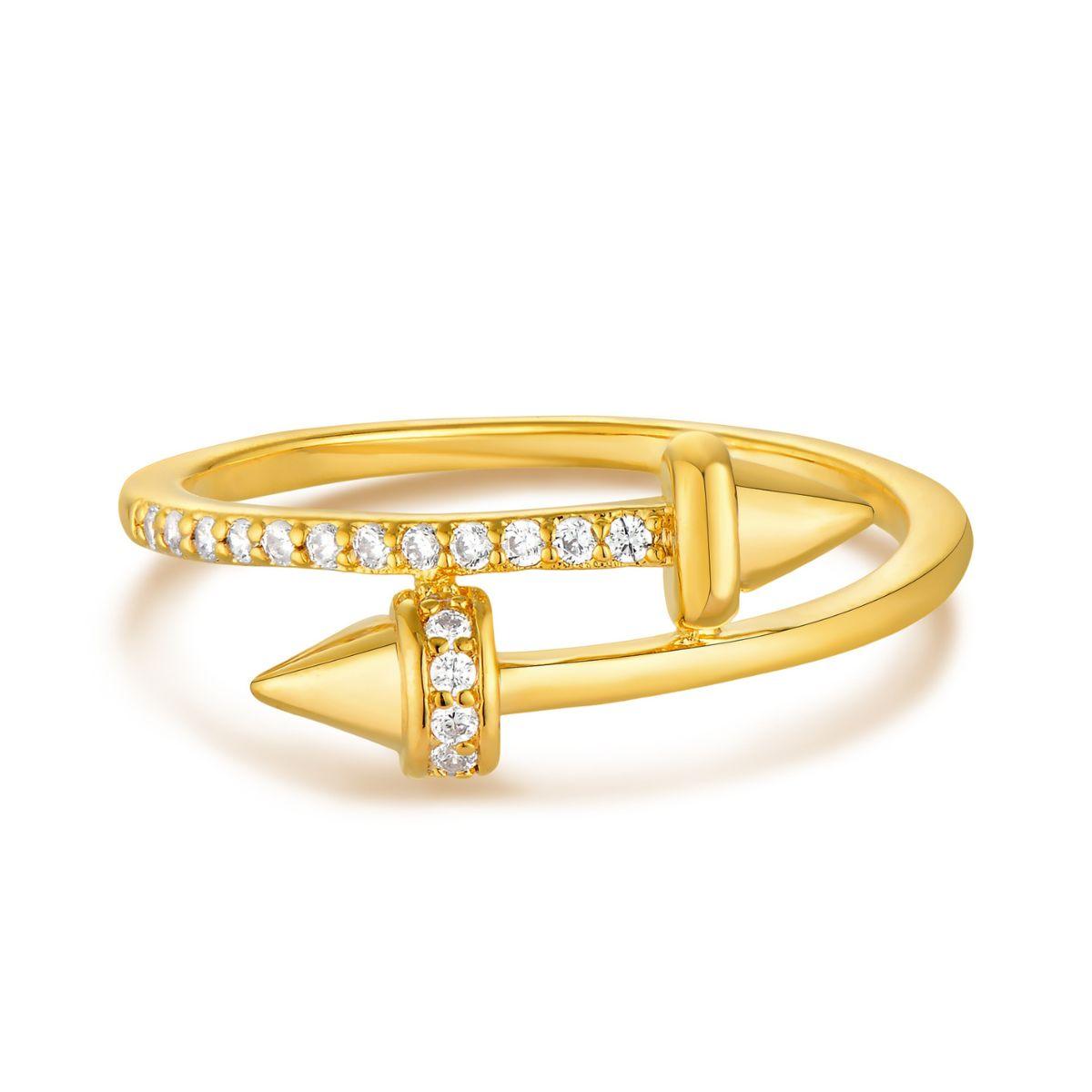 Cubic Zirconia Arrow Spike Ring