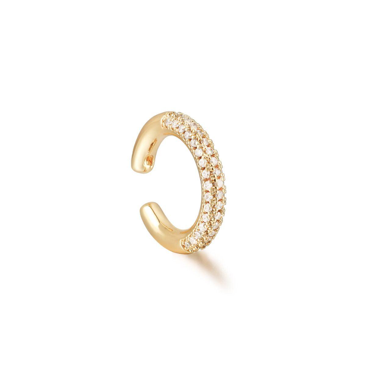 Tube Beaded Clip Ear Cuff