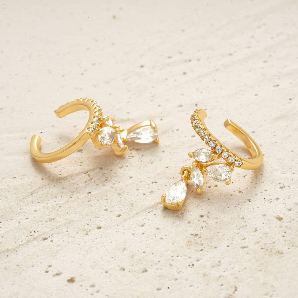 Fairy Crystal Floral Ear Cuff