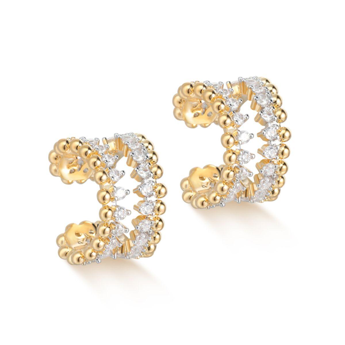 Double Beaded Pave Ear Cuff
