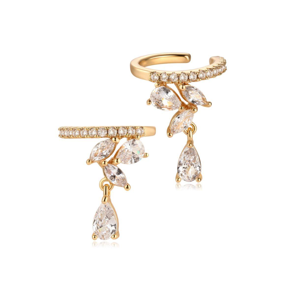 Fairy Crystal Floral Ear Cuff