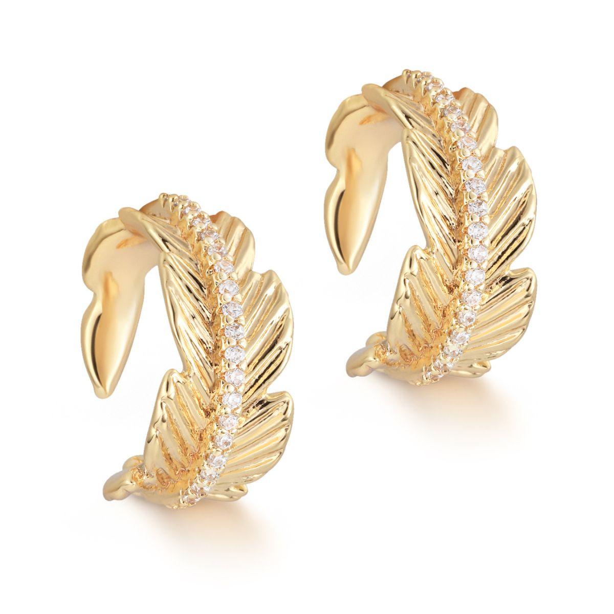 Gold Feather Ear Cuff