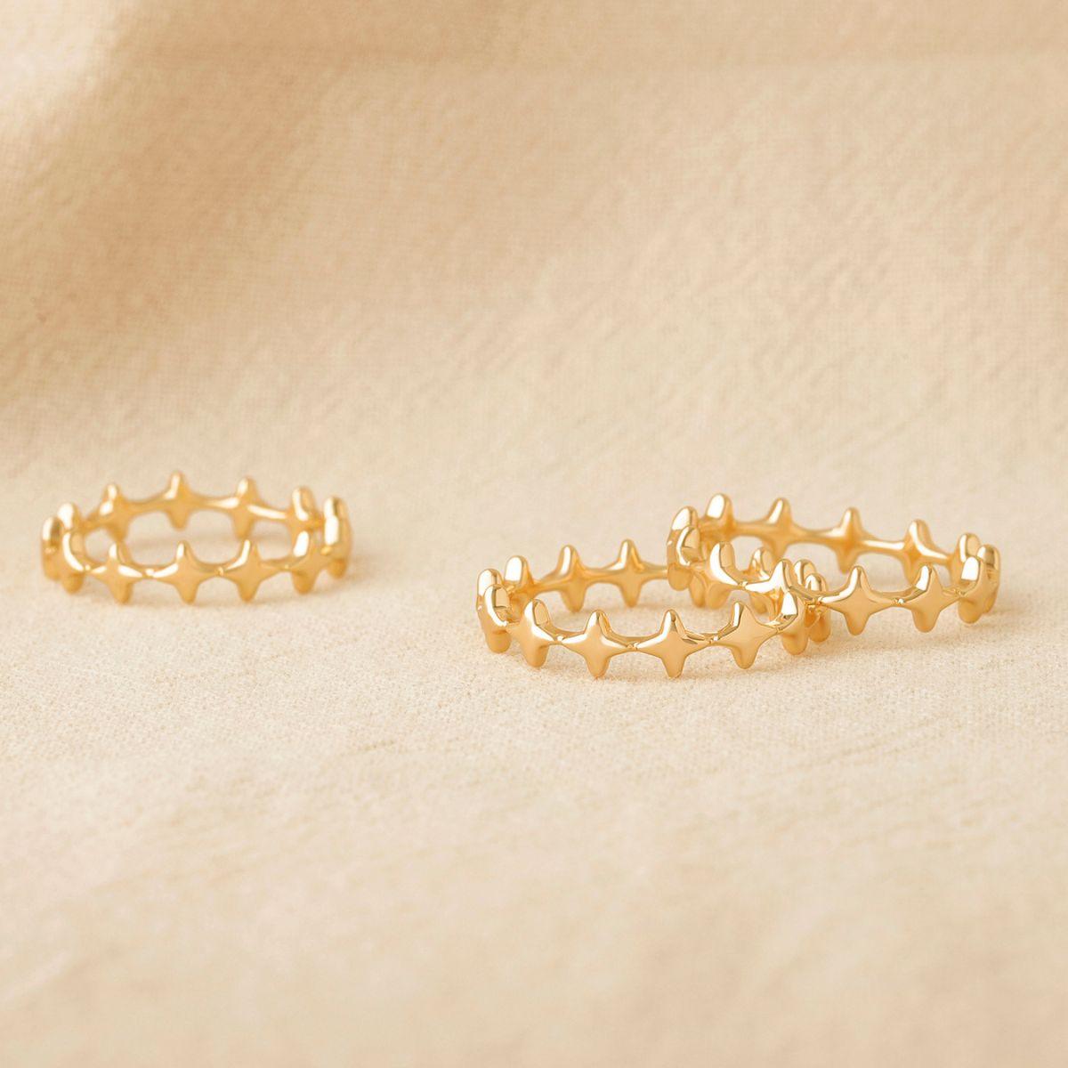 Gold Star Stack Ring