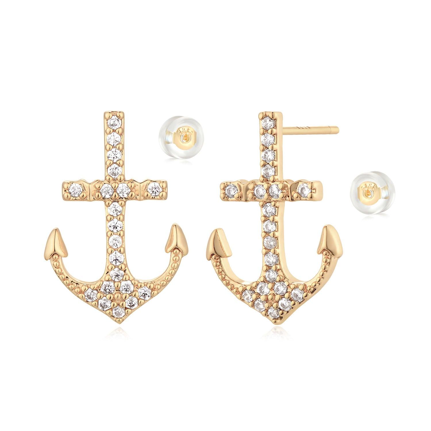 Anchor Stud Earrings