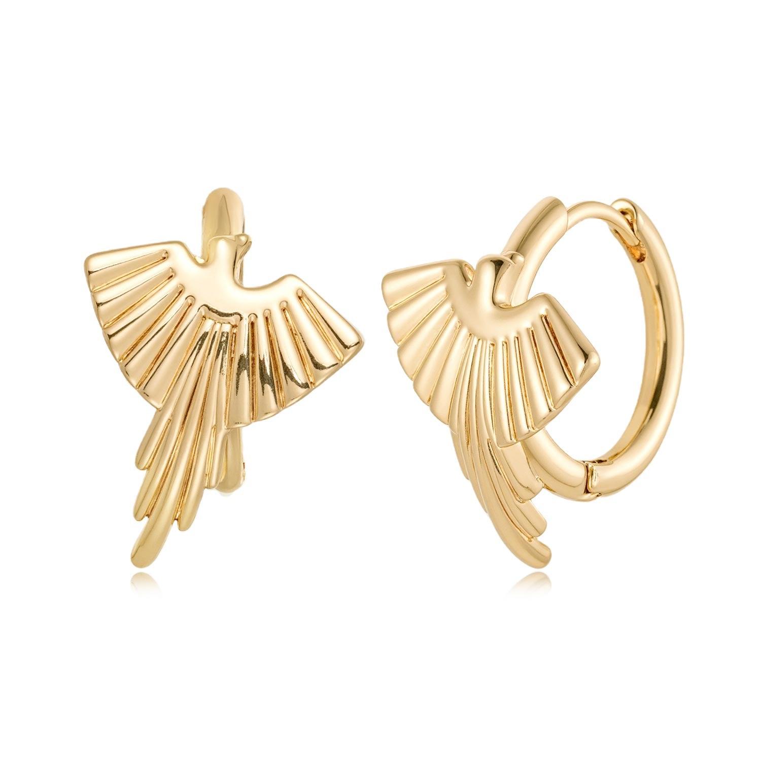 Phoenix Bird Hoop Earrings