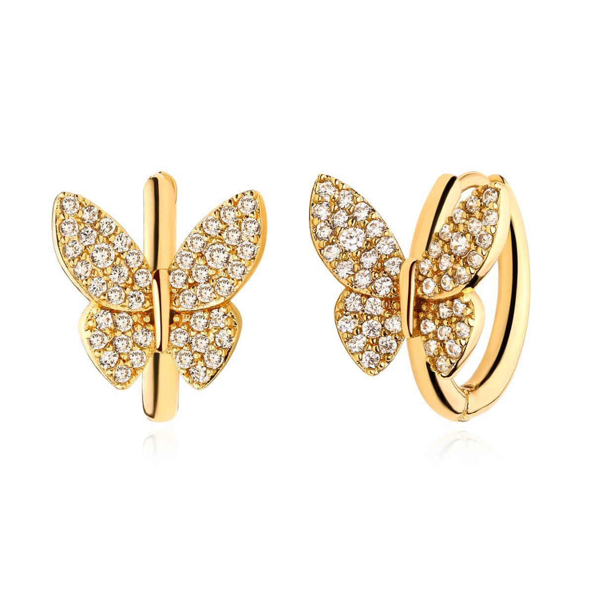 Butterfly Hoop Earrings