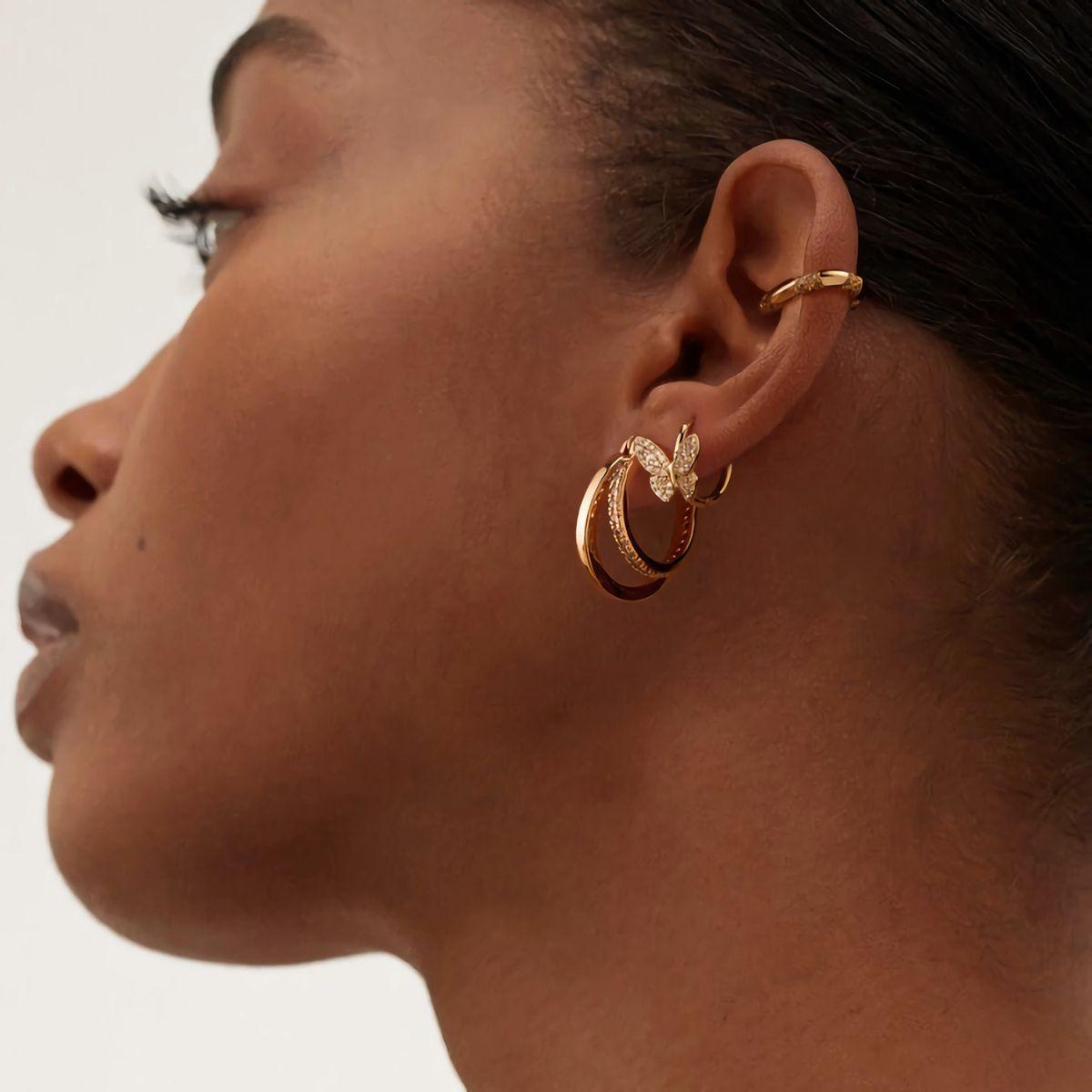 Butterfly Hoop Earrings