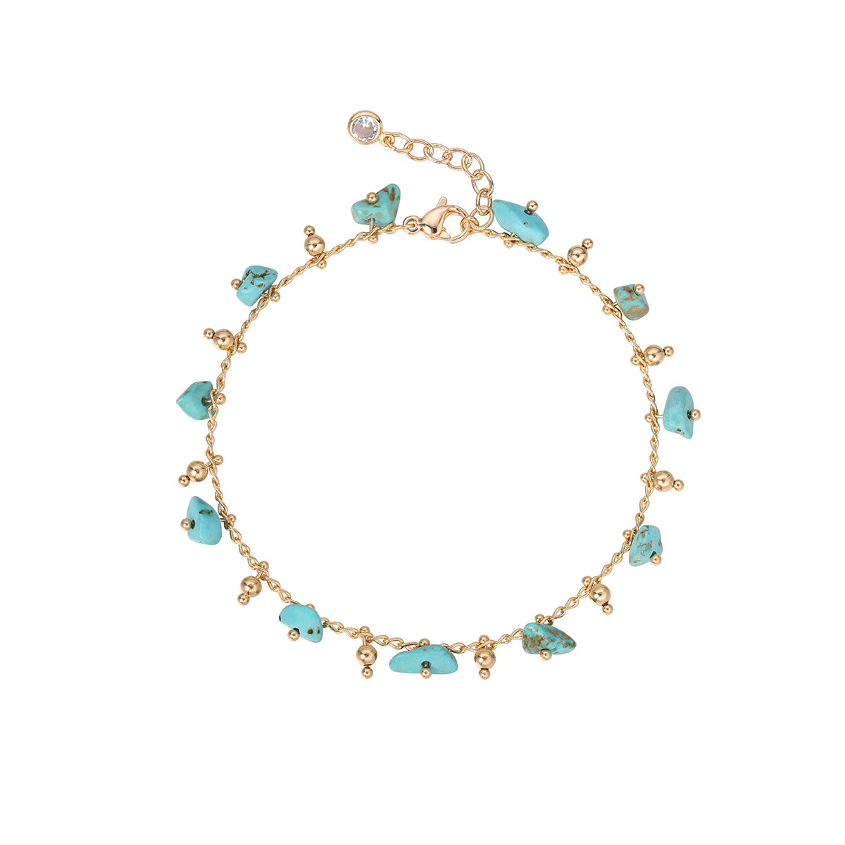Gold_Chain_Bracelet_with_Turquoise_Gravel_Stones