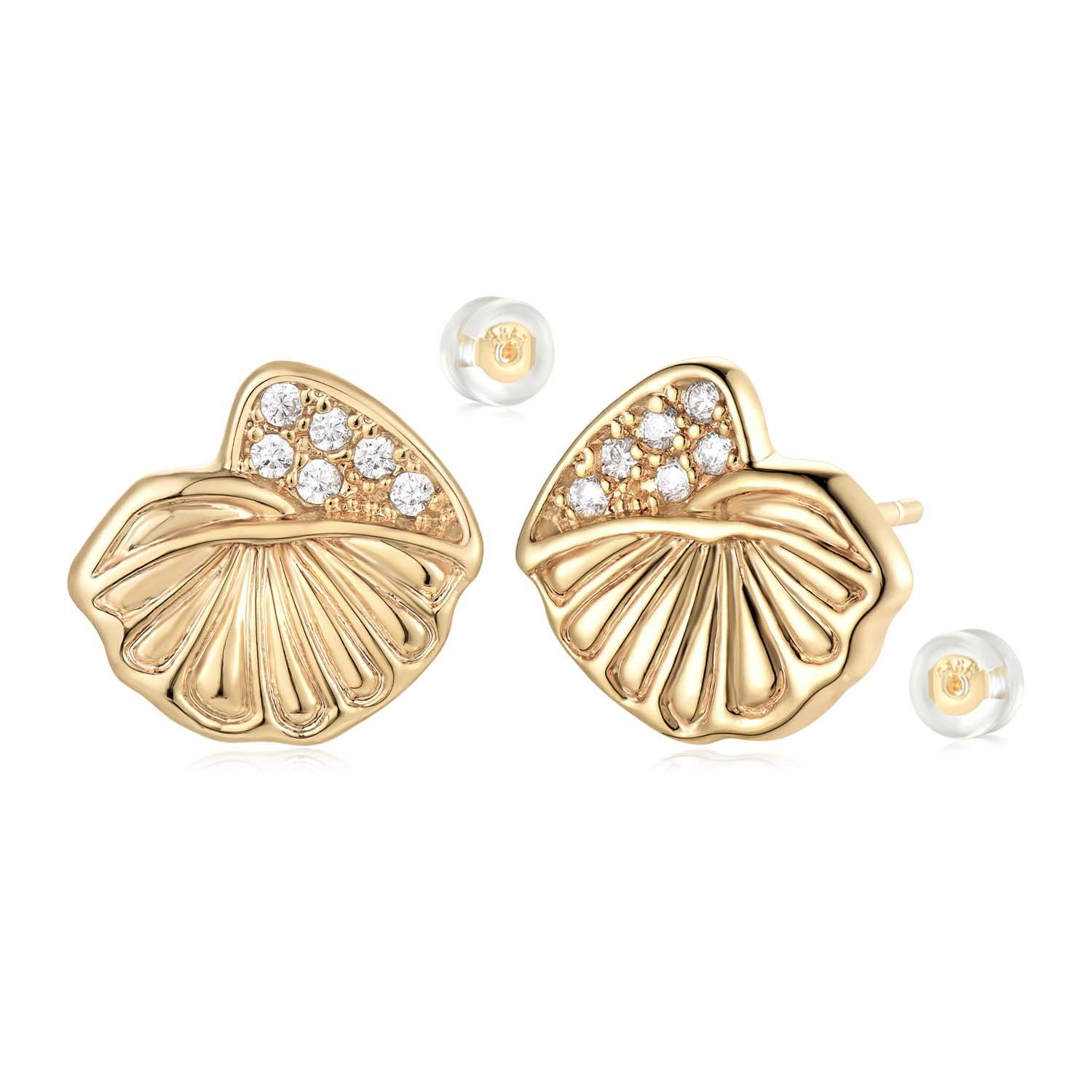 Conch Shell Stud Earrings