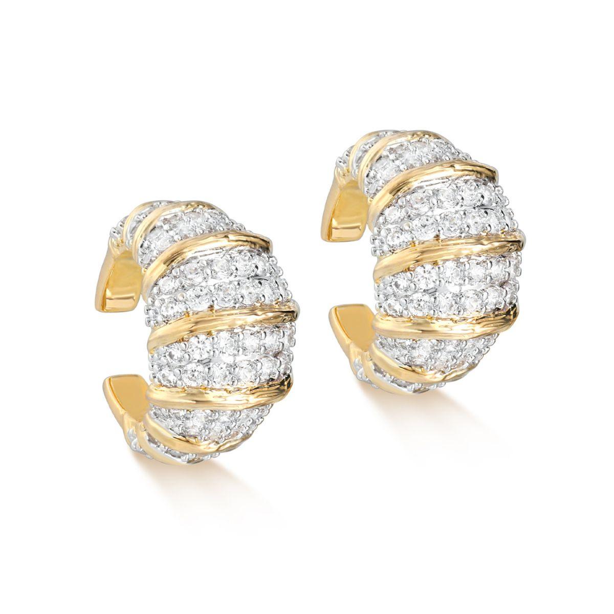 Croissant Pave Ear Cuff