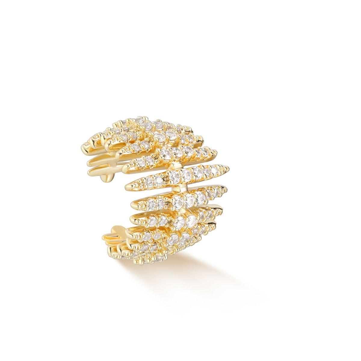 Fishbone CZ Ear Cuff