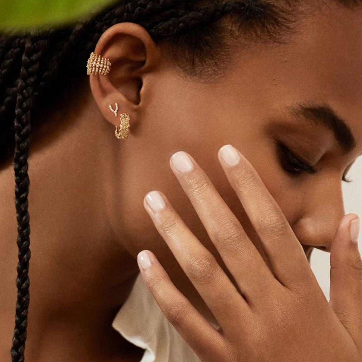 Fishbone CZ Ear Cuff