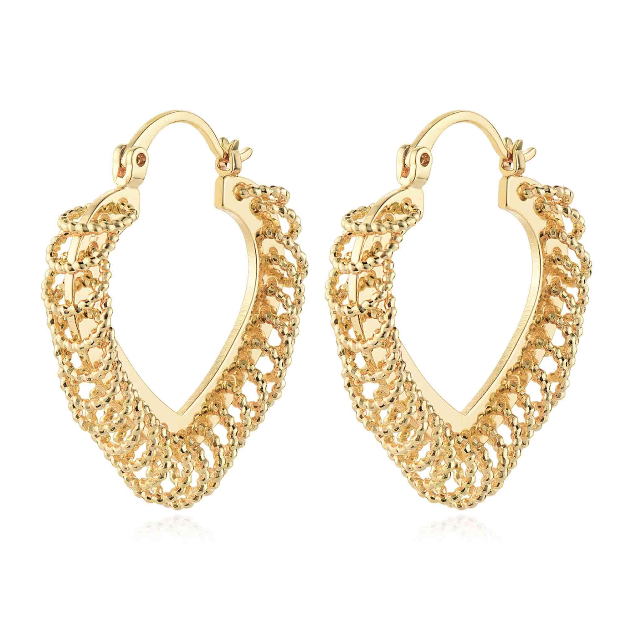 Heart Tassel drop Earrings