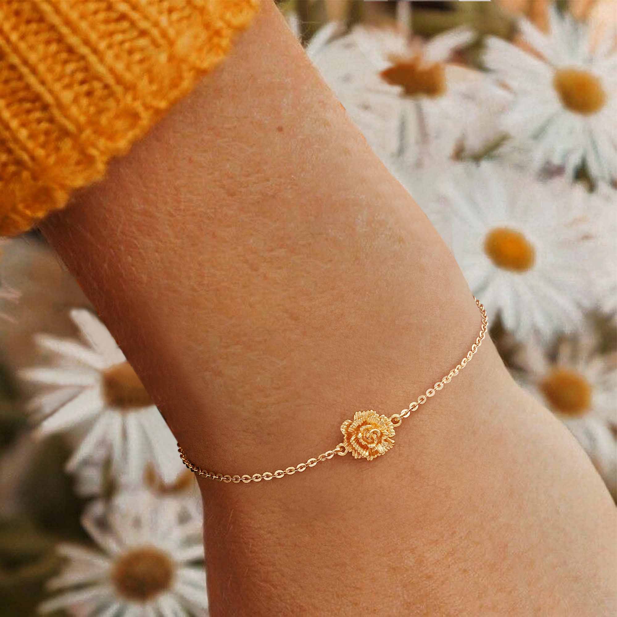 Gold_January_Carnation_Birth_Flower_Bracelet_for_Women