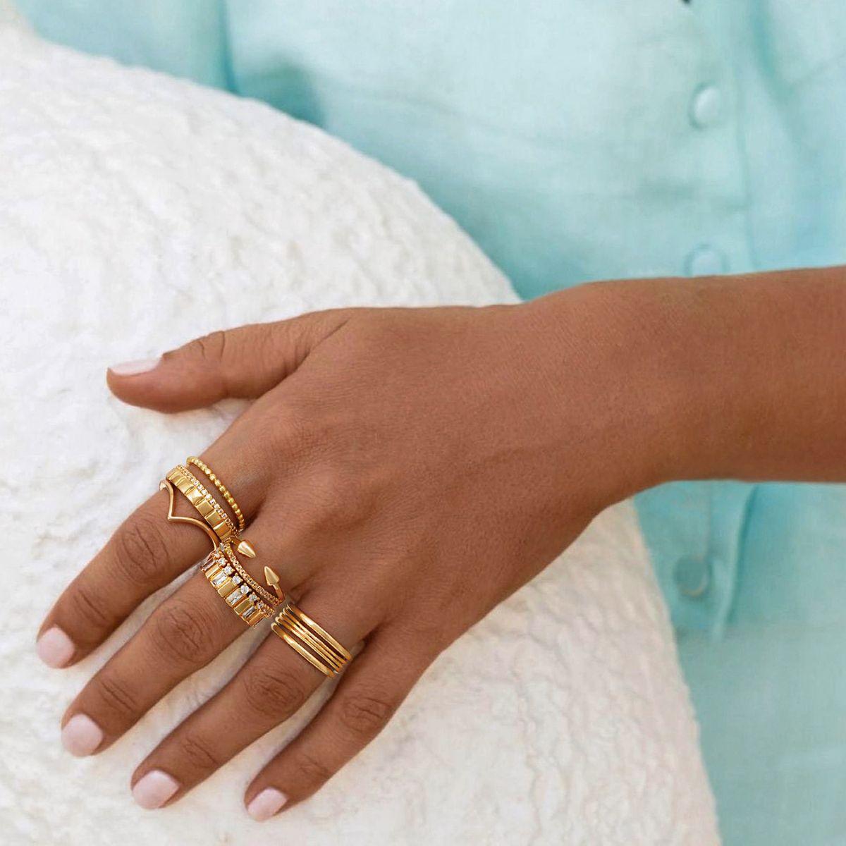 Beaded Arrow Personalized Ring