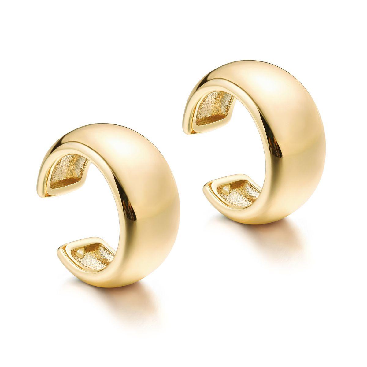 Gold Dome Polished Ear Cuff