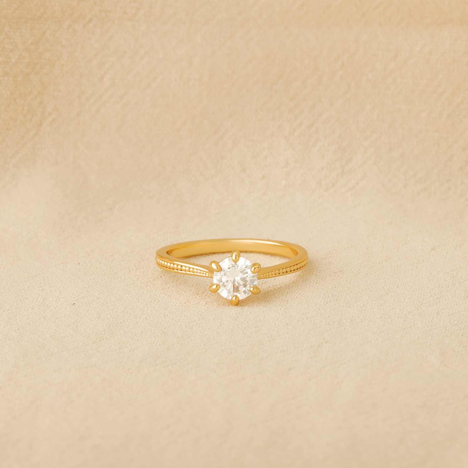 Beaded Cubic Zirconia Stacking Ring