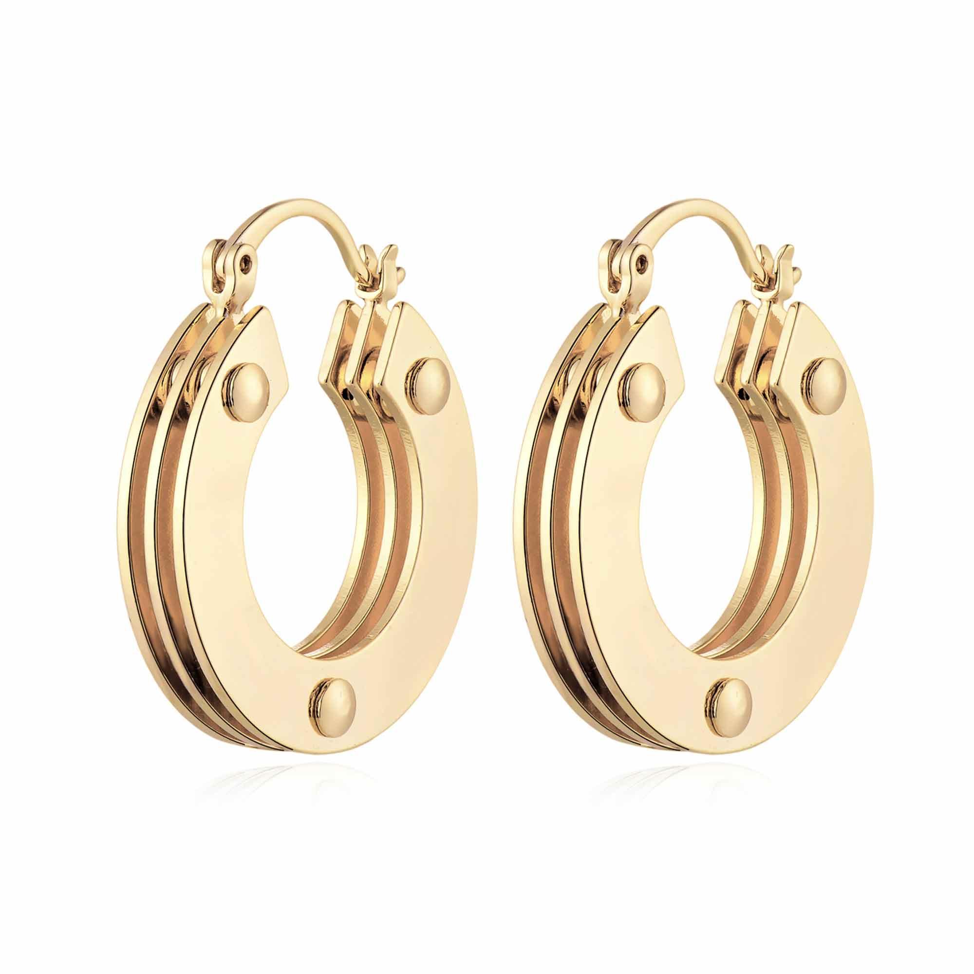 Gold Geometric Hoop Earrings