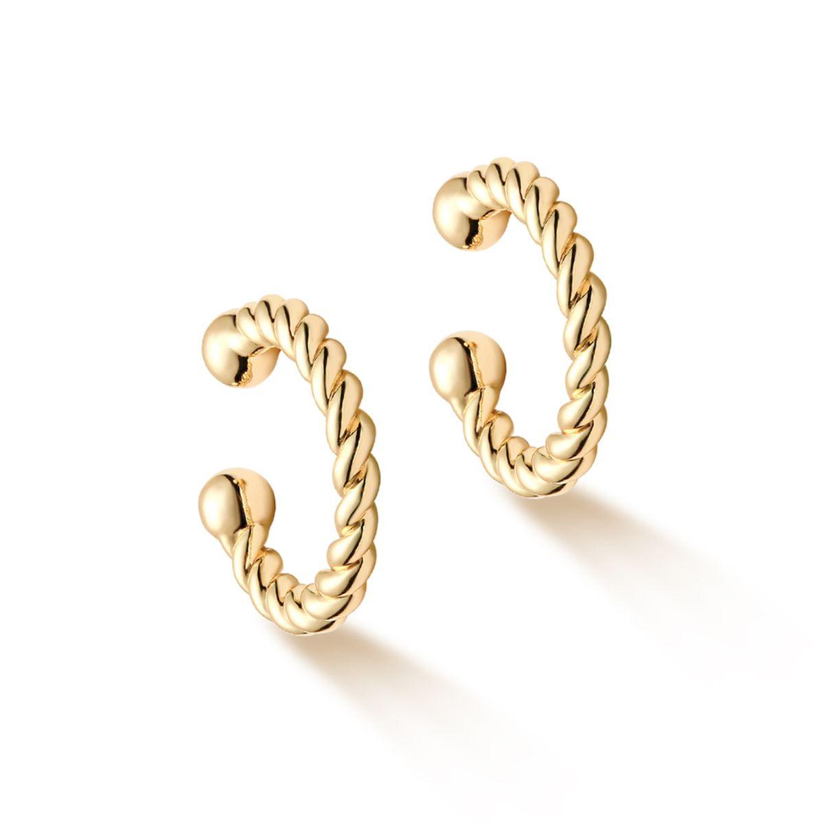 Barbell Twisted Ear Cuff