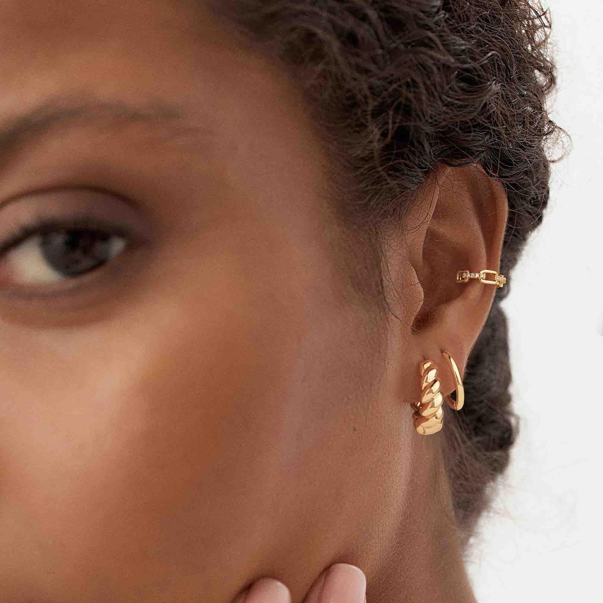 Twisted Rope Hoop Earrings
