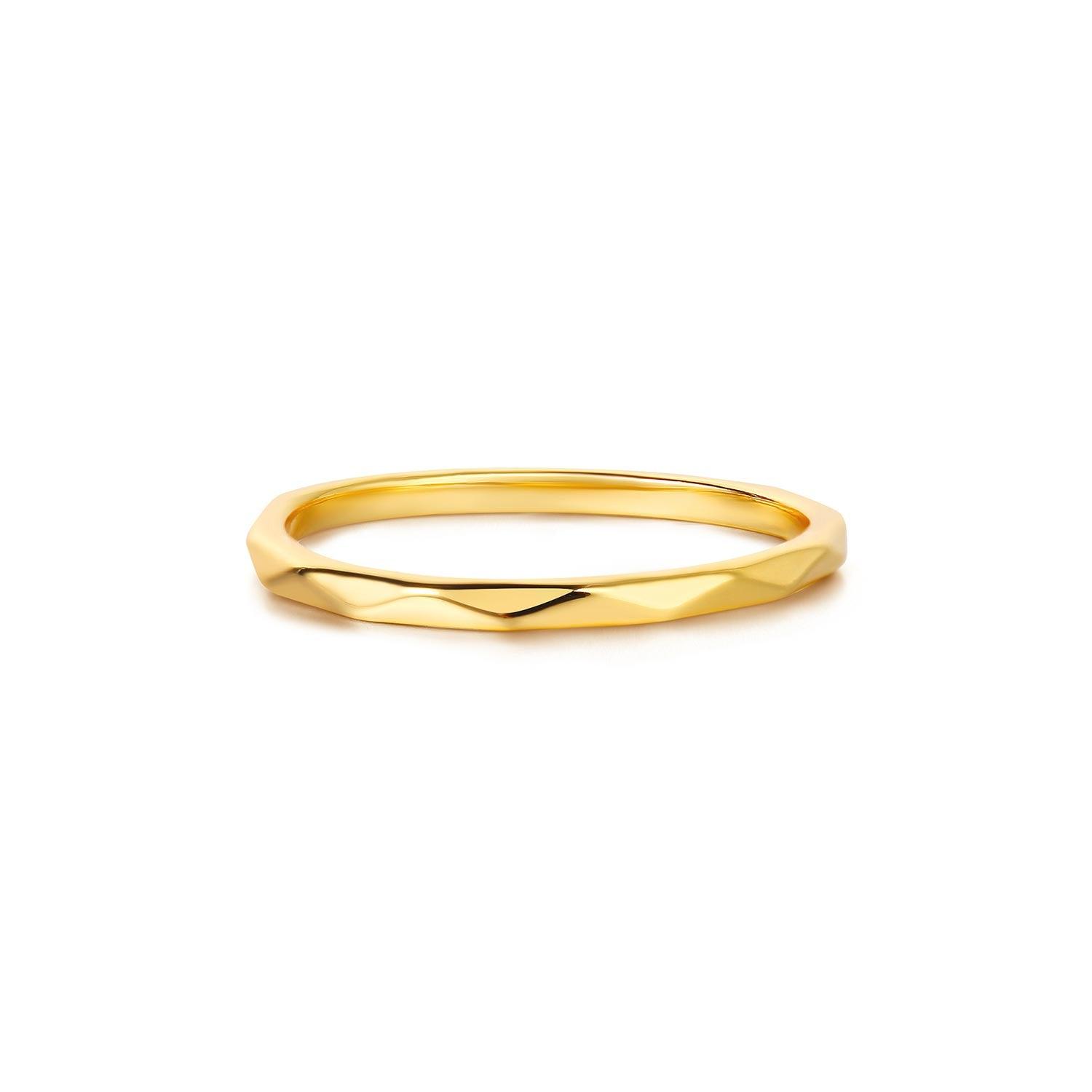 Ultra Thin Wave Stack Ring