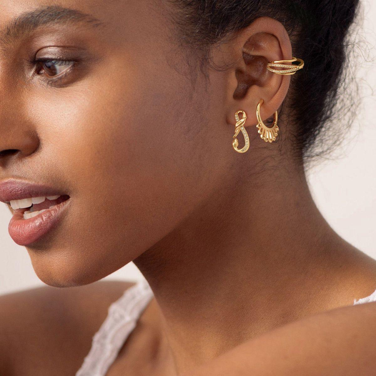 X Triple Split Ear Cuff