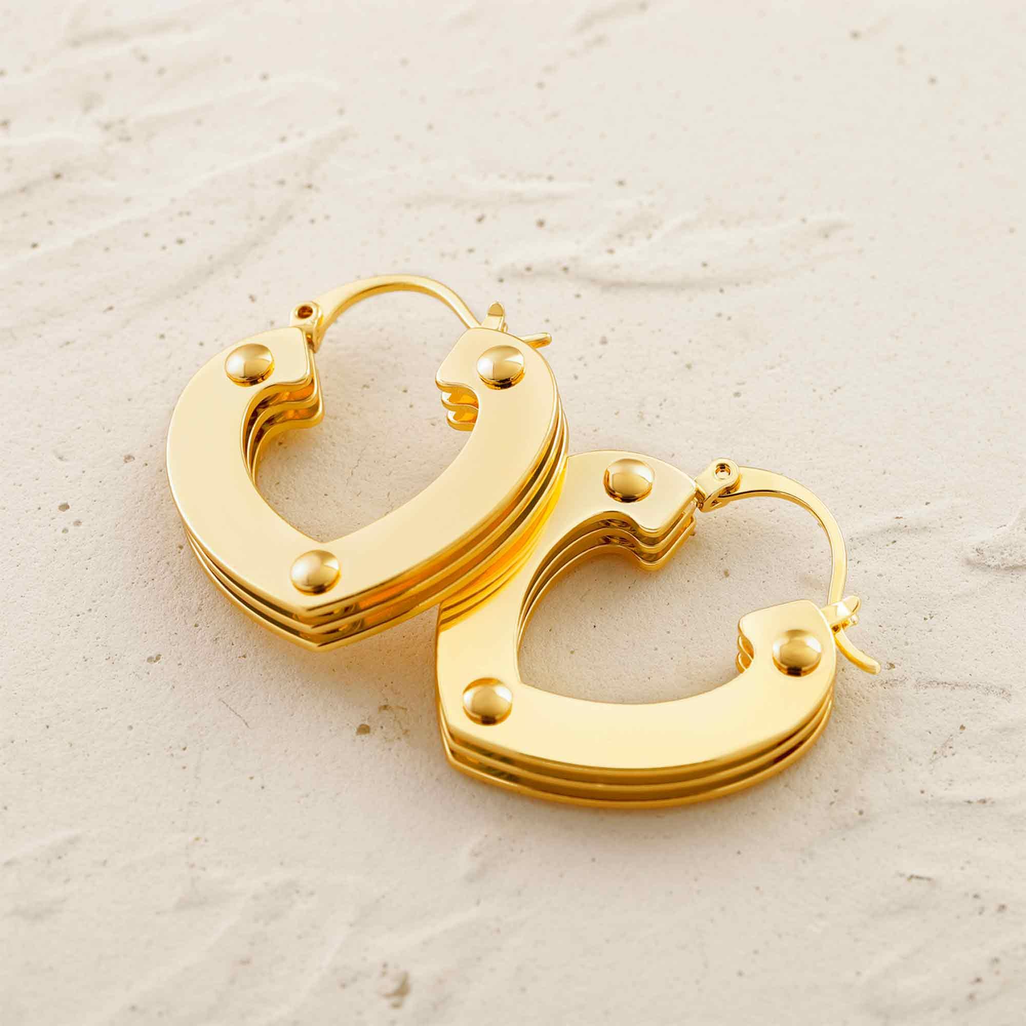 Gold Geometric Hoop Earrings