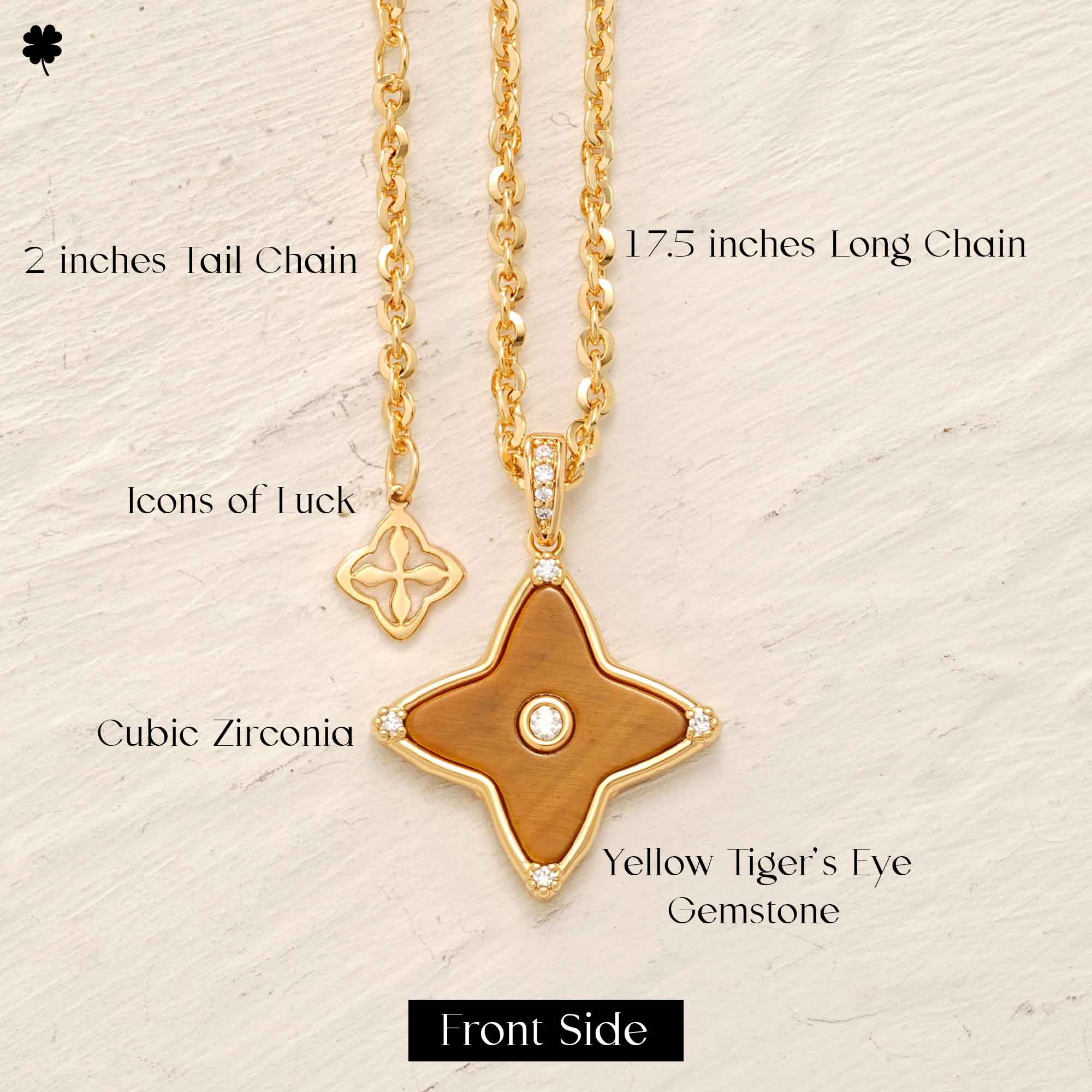 Gold Clover Pendant Necklace