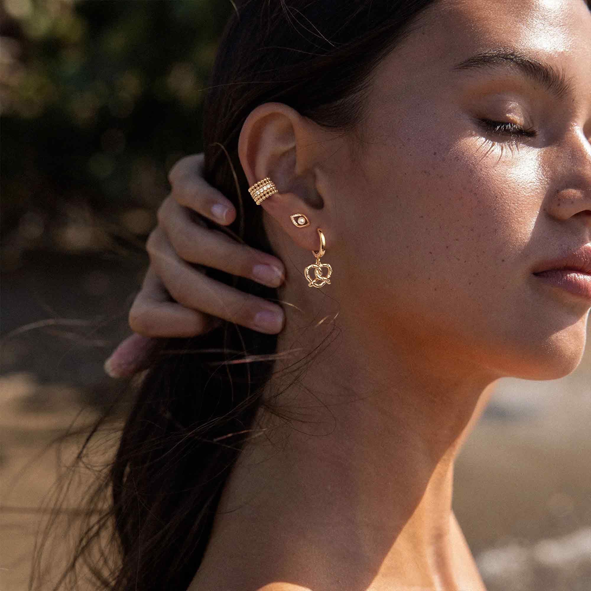 Knotted Heart Drop Earrings