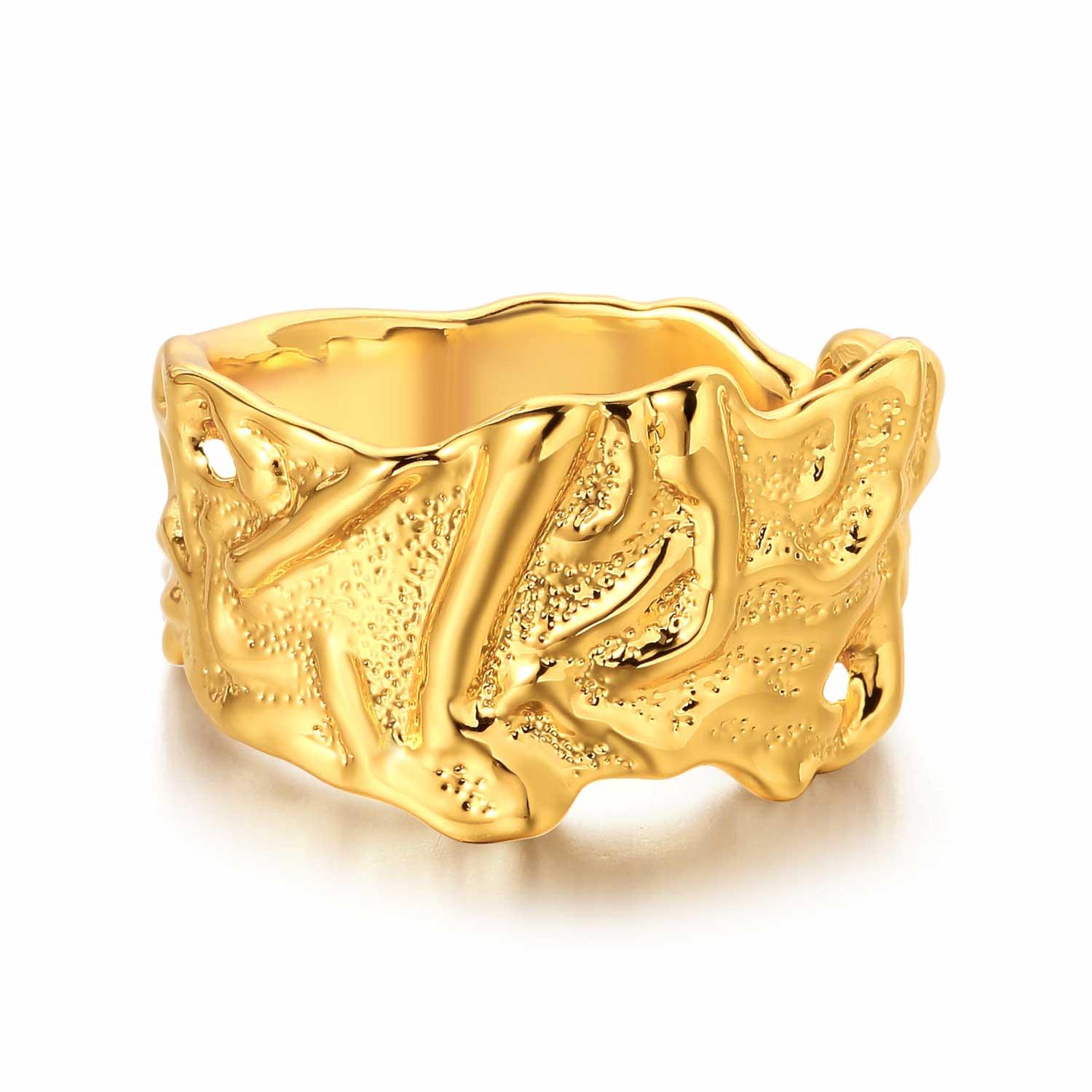 Irregular Hammered Textured Ring